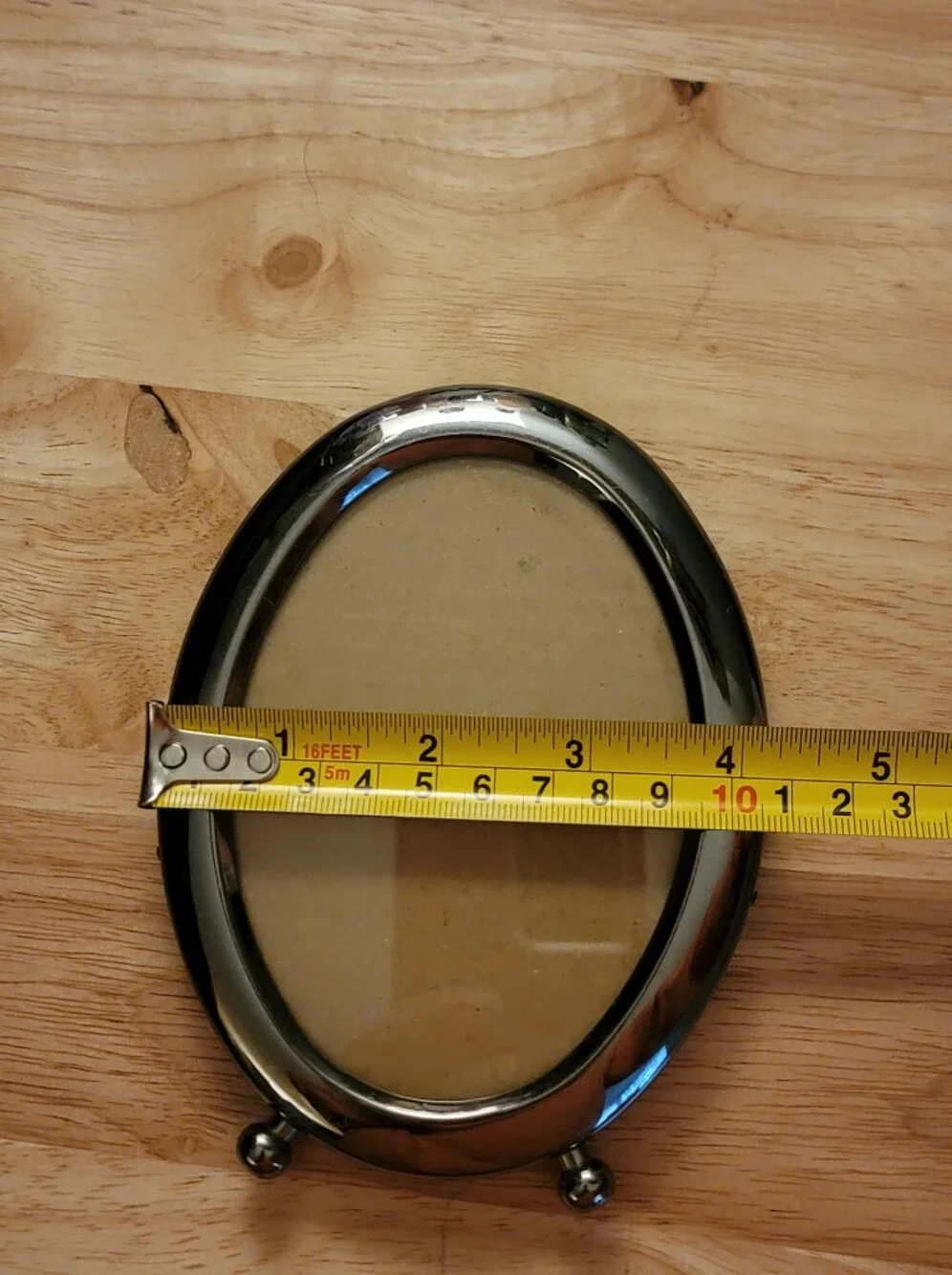 Polished Oval Tabletop Mirror